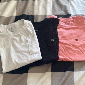 Aeropostale Kids Short Sleeve Tees in White, Black, and Pink